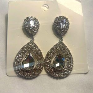 Pear shaped formal earrings